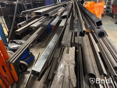 Large lot of steel profiles including storage racking
