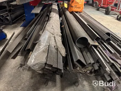 Large lot of steel profiles including storage racking