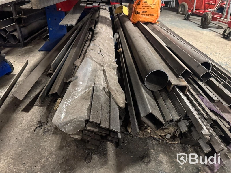 Large lot of steel profiles including storage racking
