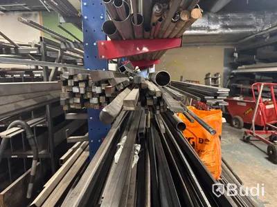 Large lot of steel profiles including storage racking