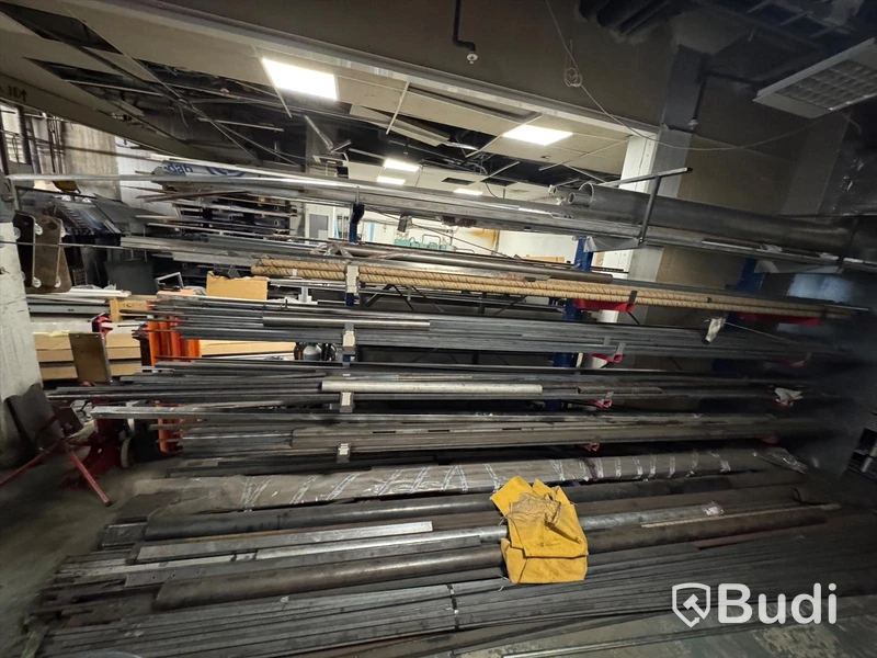 Large lot of steel profiles including storage racking