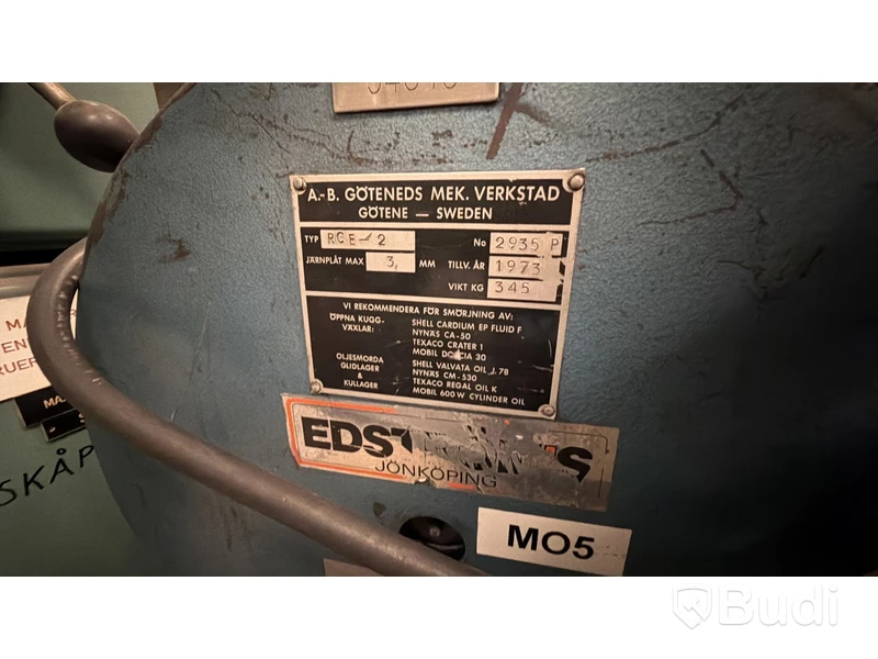 Plåtvals Göteneds Mek. Verkstad RCE-2