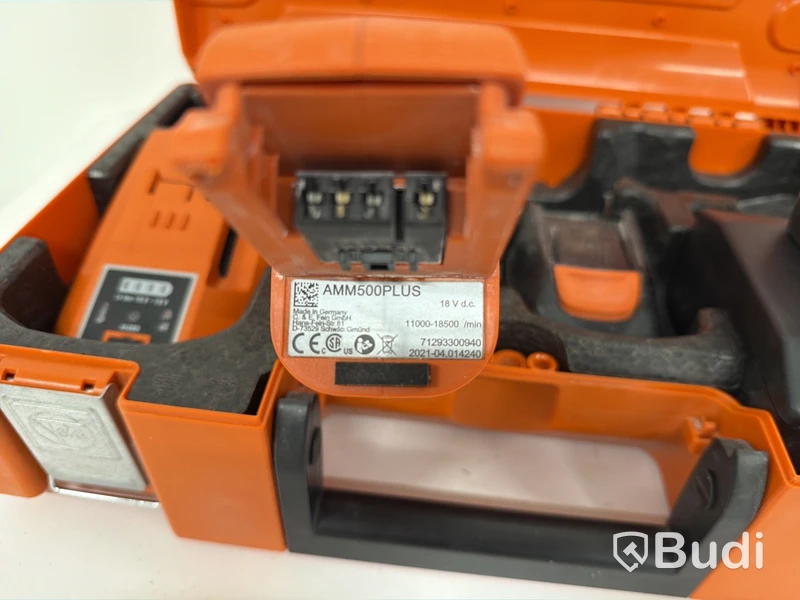 Multimaster Fein AMM500PLUS, 18V, orange, två batterier och laddare