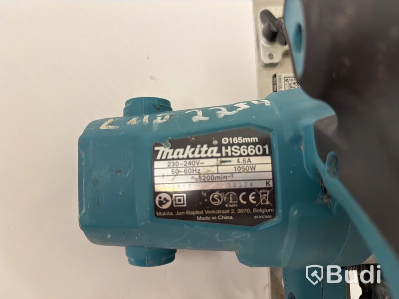 Cirkelsåg, Makita, HS6601, 165 mm, blå, kabel