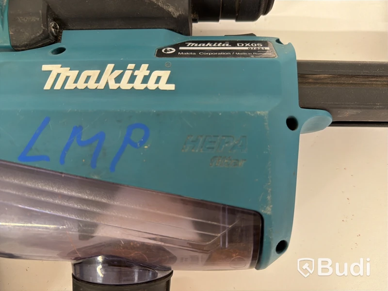 Batteridriven borrhammare Makita DHR182, 18V, Dammsamlare Makita DX05
