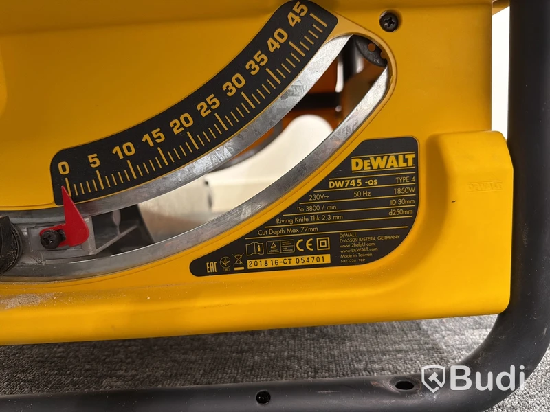 Klyvsåg DeWalt DW745, 1850W