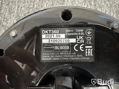 Vattenkokare från Makita DKT360, batteridriven