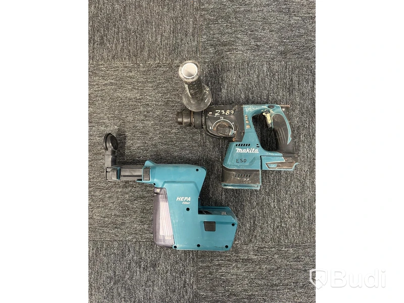 Kombihammare Makita DHR243, HEPA-dammutsugsfäste DX-02, ink batteri & laddare