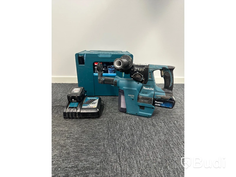 Kombihammare Makita DHR243, HEPA-dammutsugsfäste DX-02, ink batteri & laddare