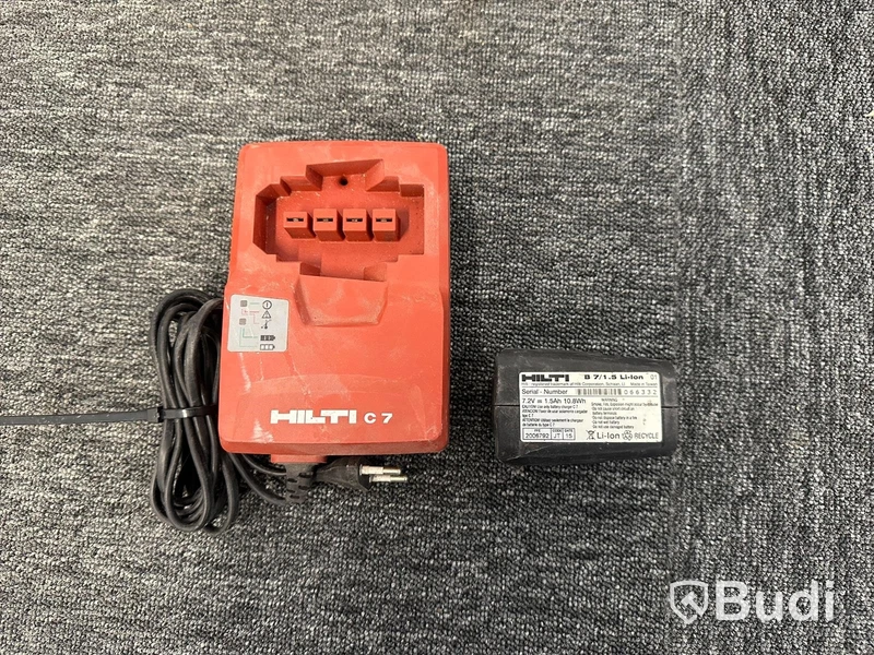 7,2V batteri och laddare Hilti