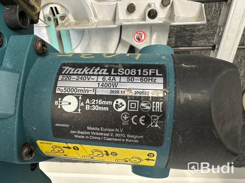 Kap- och gersåg Makita LS0815FL med monteringsbyglar Dewalt DE7023-XJ
