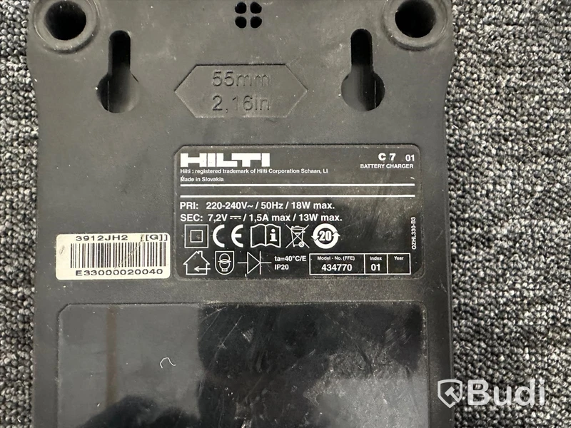 Batteriladdare Hilti C7 och 3st 7,2V Hilti batterier