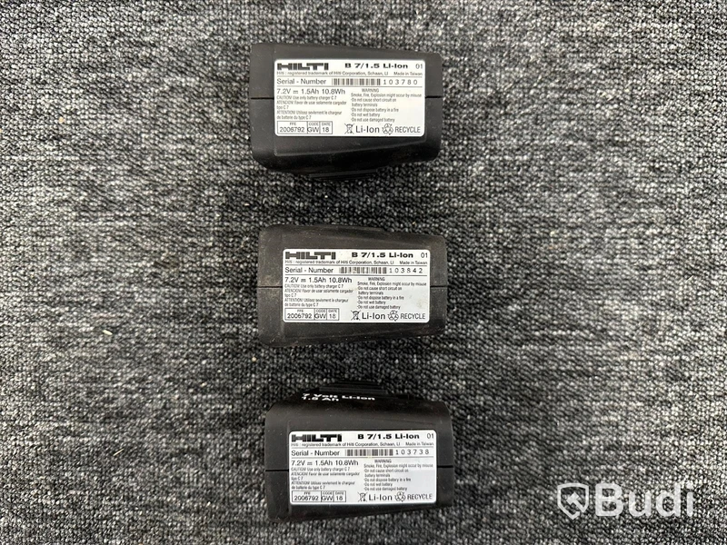 Batteriladdare Hilti C7 och 3st 7,2V Hilti batterier