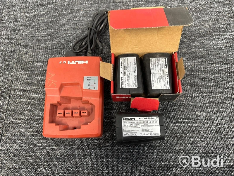 Batteriladdare Hilti C7 och 3st 7,2V Hilti batterier