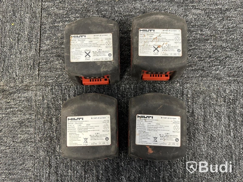 6st 14,4V litiumjonbatterier Hilti B14