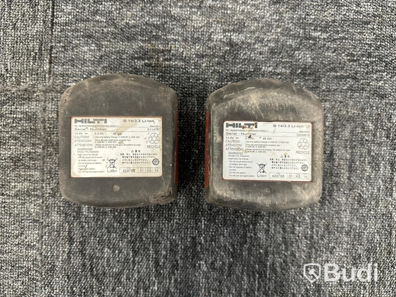 6st 14,4V litiumjonbatterier Hilti B14