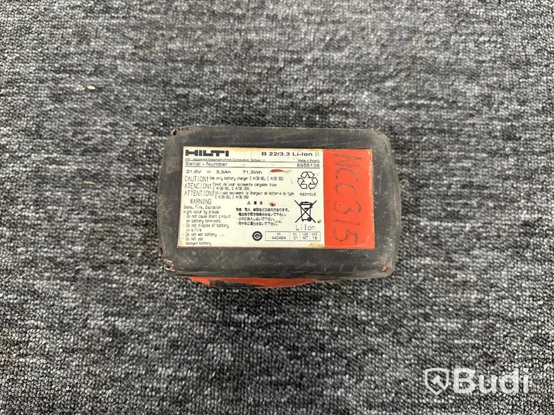 Batteriladdare Hilti C 4/36-350 och 3st 21,6V batterier Hilti B22