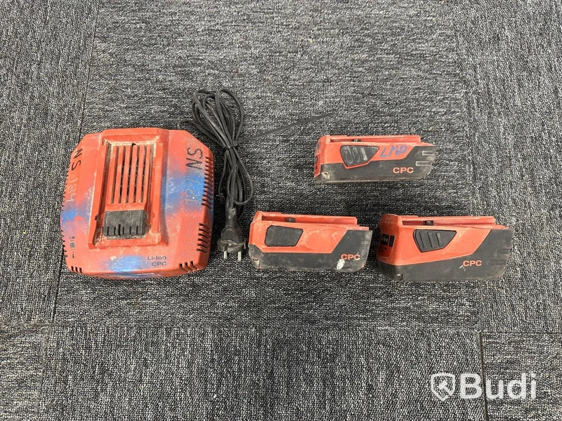Batteriladdare Hilti C 4/36-350 och 3st 21,6V batterier Hilti B22
