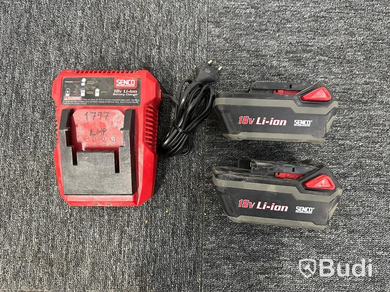 Batteriladdare Senco och 2st 18V litiumjonbatterier Senco