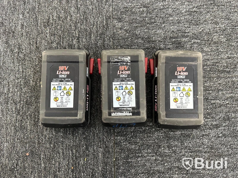 Batteriladdare Senco och 3st 18V litiumjonbatterier Senco