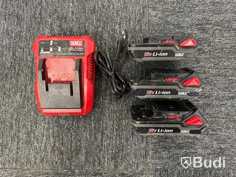 Batteriladdare Senco och 3st 18V litiumjonbatterier Senco