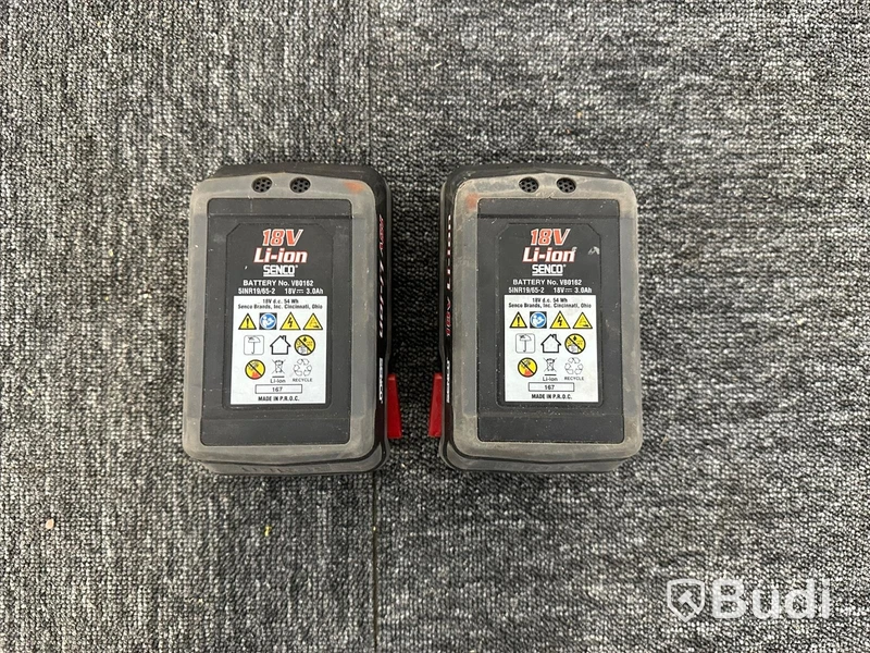 2st batteriladdare Senco och 2st 18V litiumjonbatterier Senco