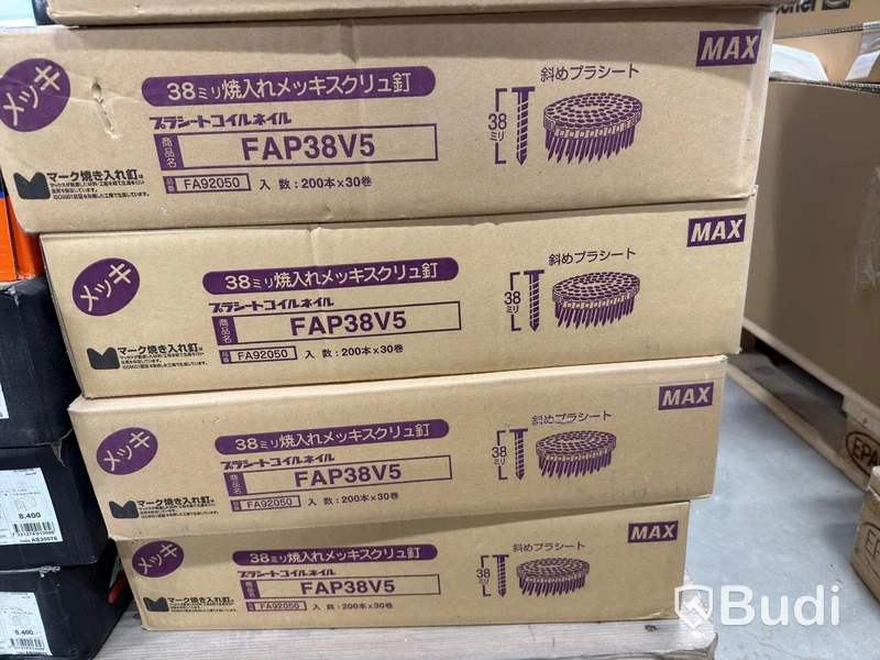 Stor blandpall – skruv, spik & infästning – Paslode, Aerfast, Sormat m.m.