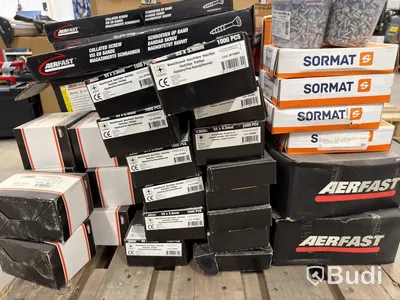 Stor blandpall – skruv, spik & infästning – Paslode, Aerfast, Sormat m.m.