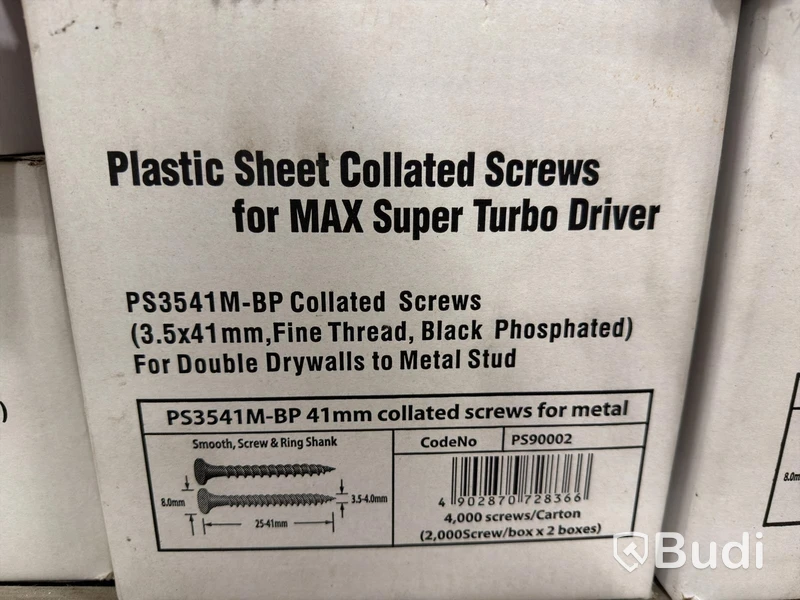 Bandskruv MAX Super Turbo Driver – Stort parti – Flera dimensioner (28–41mm)
