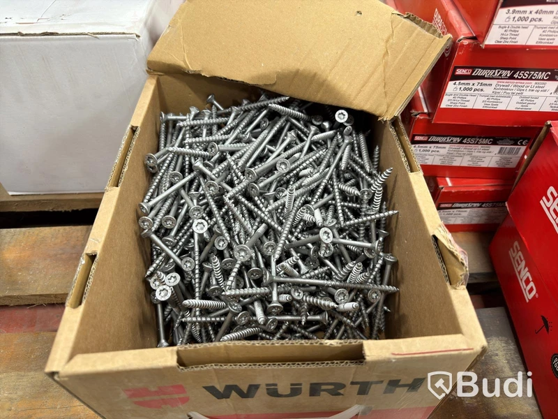 Blandpall spik, skruv & klammer – Senco, Aerfast, Würth, Dewalt m.fl