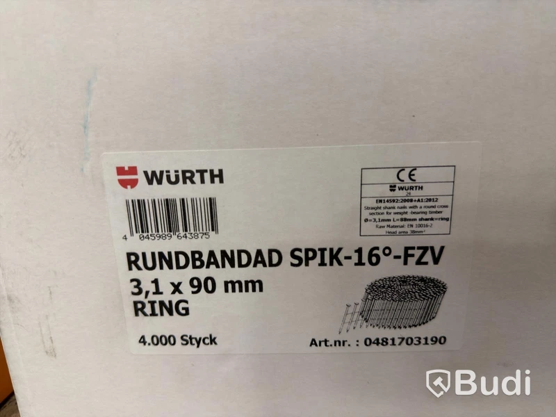 Blandpall spik, skruv & klammer – Senco, Aerfast, Würth, Dewalt m.fl