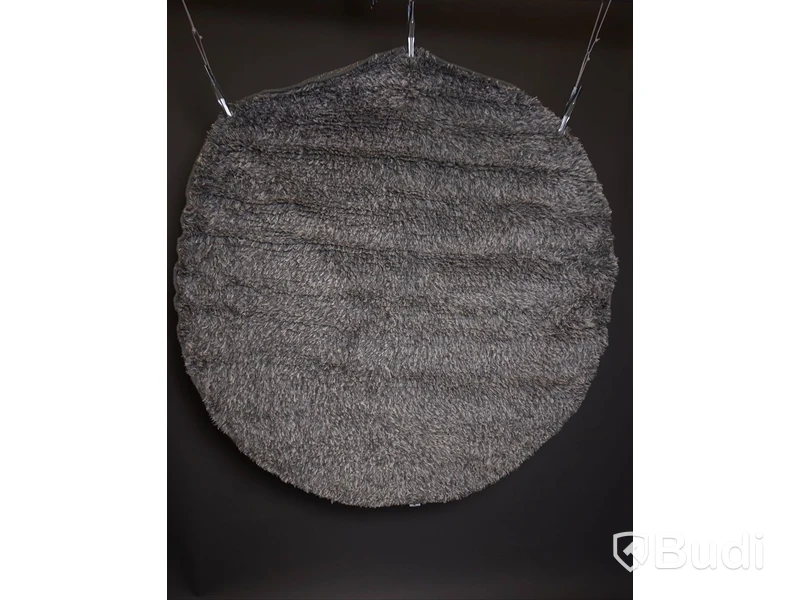 Ryamatta i ull och lin från MIO, design GRÄS Round, 150 cm i diameter