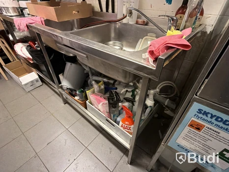 Diskavlastningsbord med ho i rostfritt stål