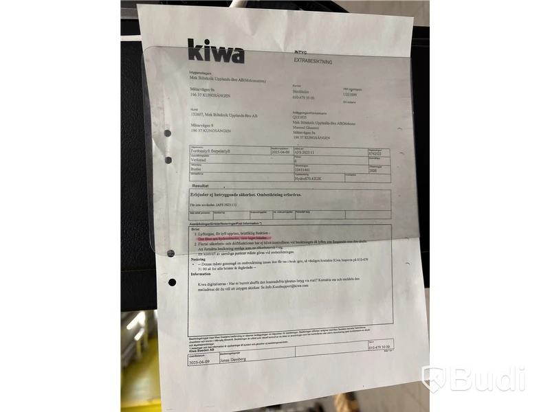 Fordonslyft / Flerpelarlyft Kiwa 4200 kg
