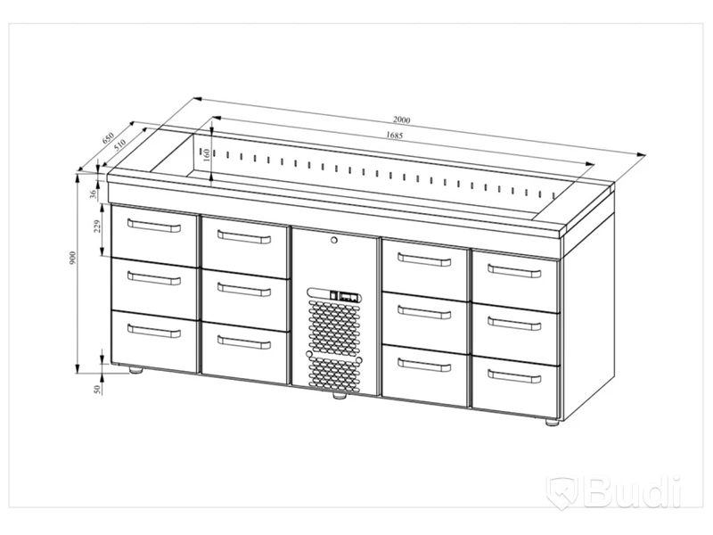 Kylbänk Restmec PAB 20012, 2023, 12 st GN 1/1-150