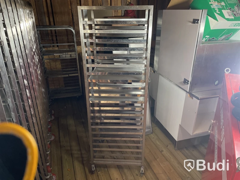 Degvagn rostfritt, slätplåt 600x450 mm, 21 gejder