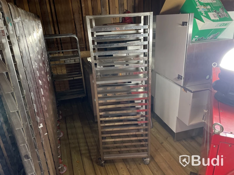 Degvagn rostfritt, slätplåt 600x450 mm, 21 gejder