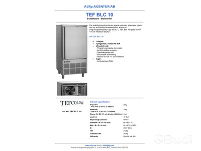 TEFCOLD BLC10 snabbkyl 10 GN 1/1