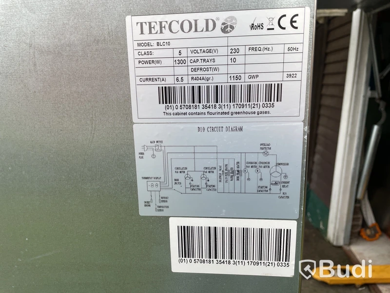 TEFCOLD BLC10 snabbkyl 10 GN 1/1