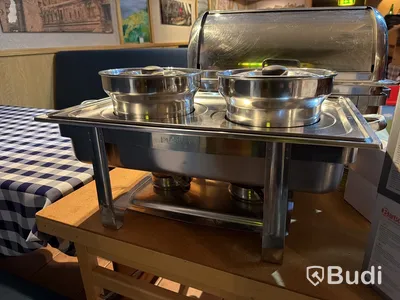 Buffépaket, 4× chafing dish med rullock, soppstation