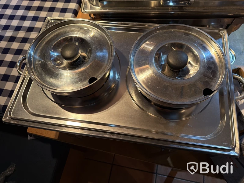 Buffépaket, 4× chafing dish med rullock, soppstation