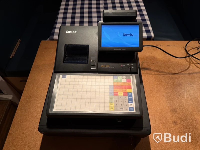 kassasystem SAM4s SPS‑530FT, touch screen, kunddisplay