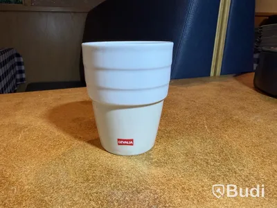 Kaffemuggar Gevalia, stapelbara, vitt porslin