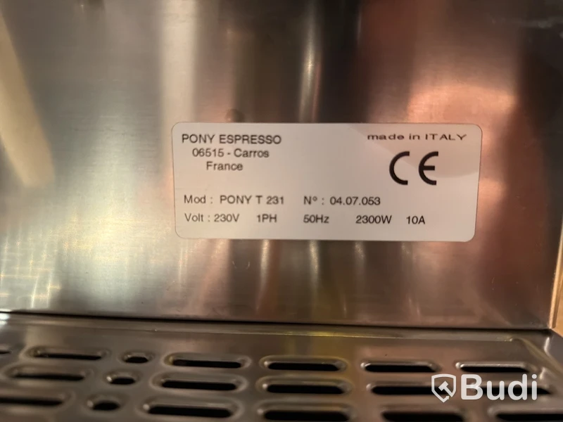 Espressomaskin Pony T231, 230V, 2300W