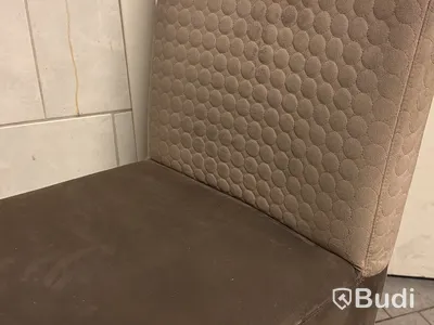 12 st barstol, trästomme, brun/ beige klädsel
