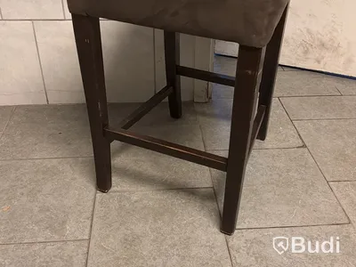 12 st barstol, trästomme, brun/ beige klädsel