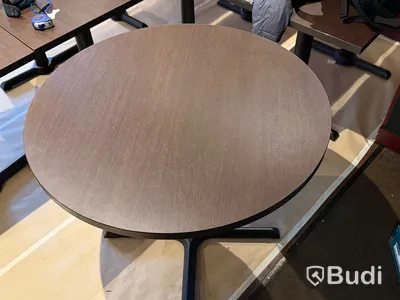 Restaurangbord, 9 st samt 4 st bordsskivor och 4 st bordsben