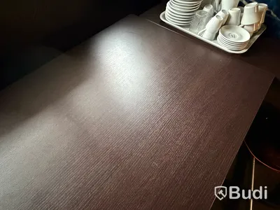 Restaurangbord, 9 st samt 4 st bordsskivor och 4 st bordsben