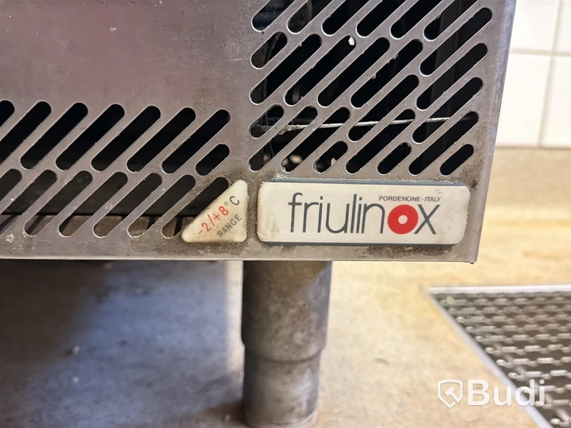 Kylbänk med överhylla, Friulinox, rostfritt (defekt)