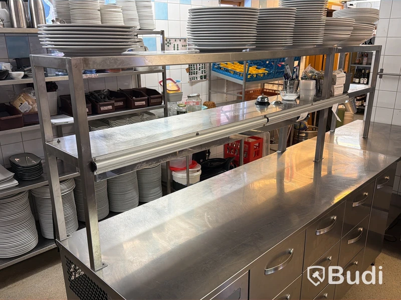 Köksarbetsstation med kylbänk och StayHot lampa, INOX BALTIC, TSK-2019
